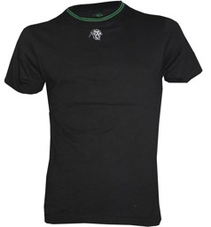 Bild von Panther Staffel T-Shirt schwarz mit grünem Kragen